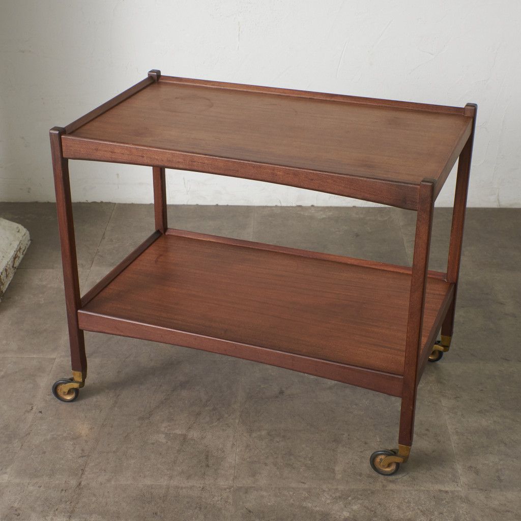 英国 ヴィンテージ トロリー ワゴン 木製 北欧 スタイル キッチン