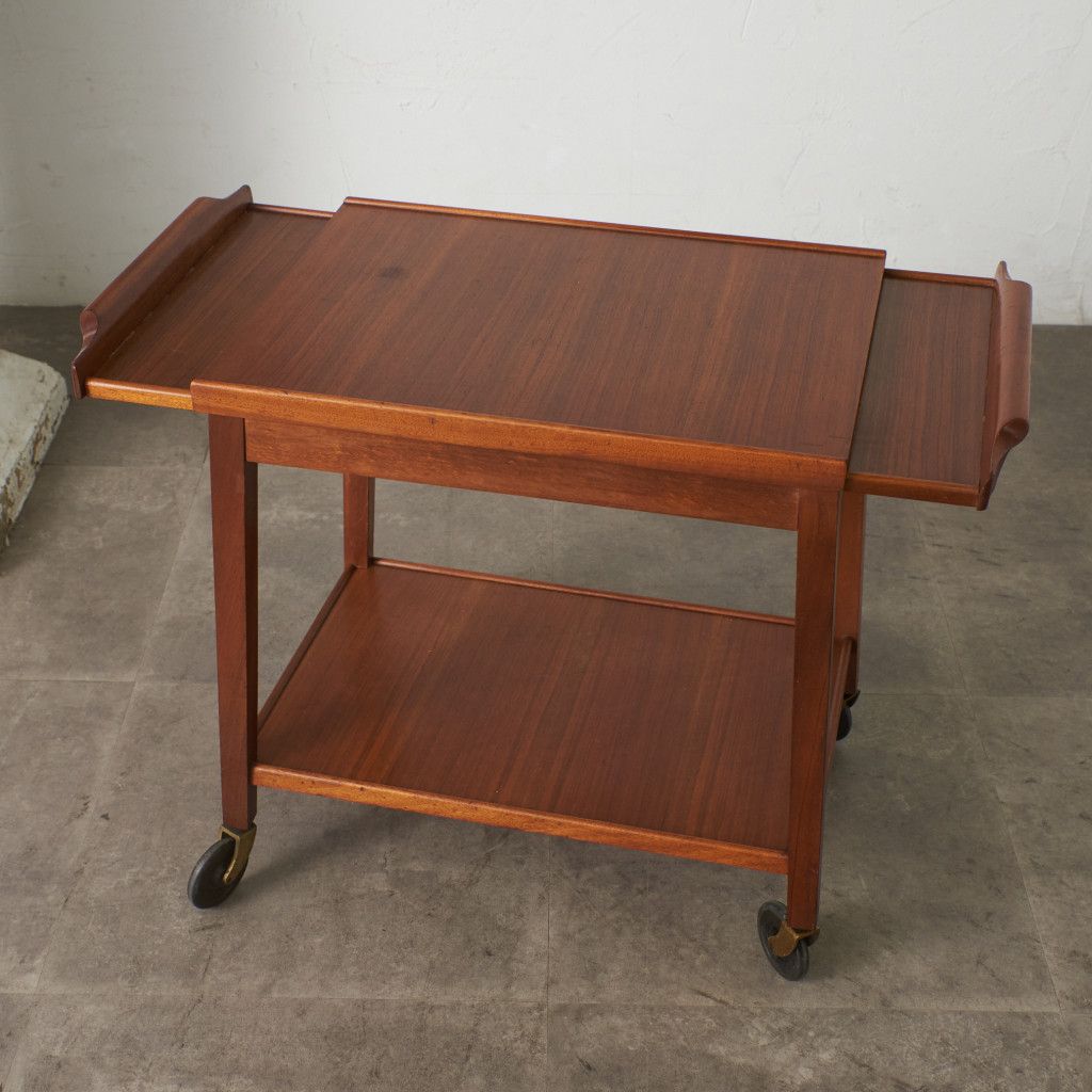 英国 STAPLES&CO ヴィンテージ トロリー ワゴン 拡張天板 伸長式