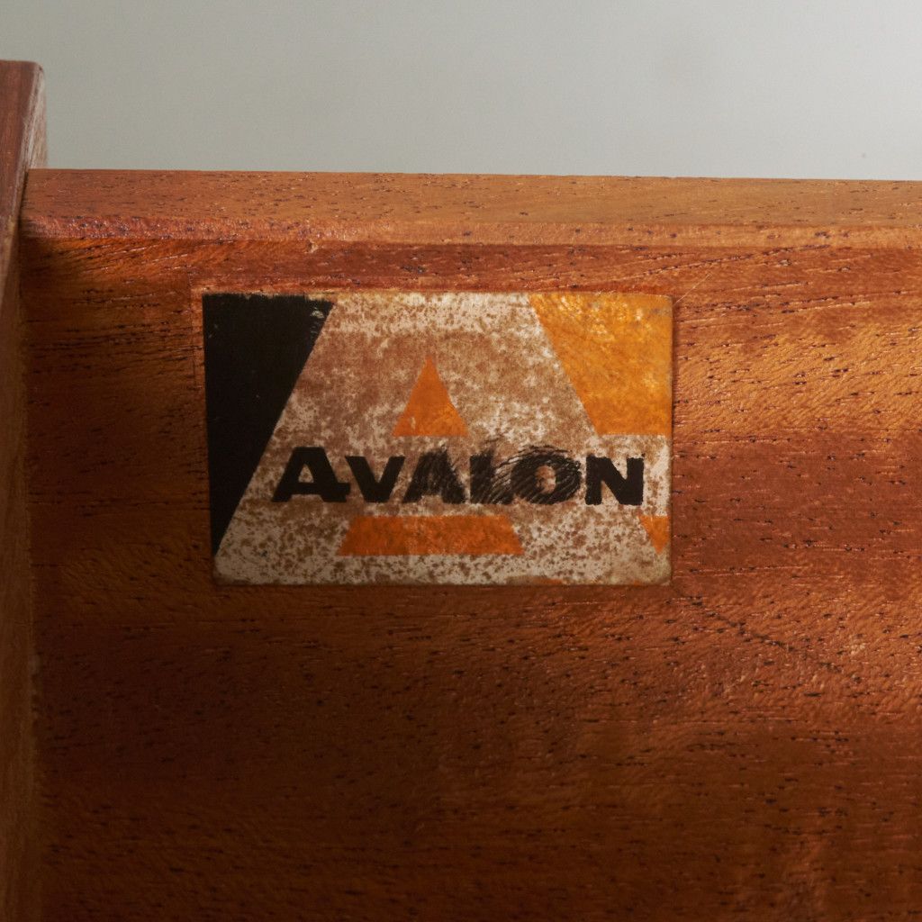 英国 AVALON ヴィンテージ サイドボード 2段 ワイド チェスト チーク