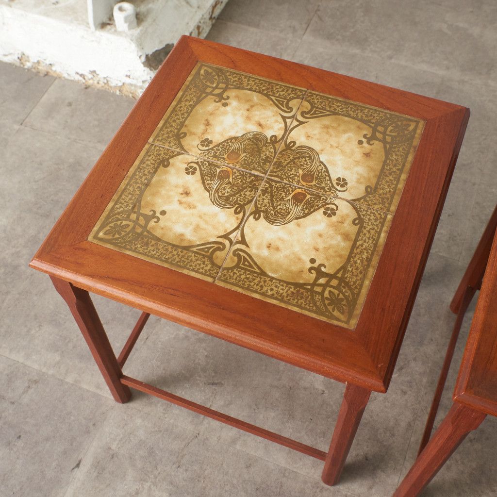 デンマーク製 TOFTEN mobelfabrikken 60s ネストテーブル タイルトップ