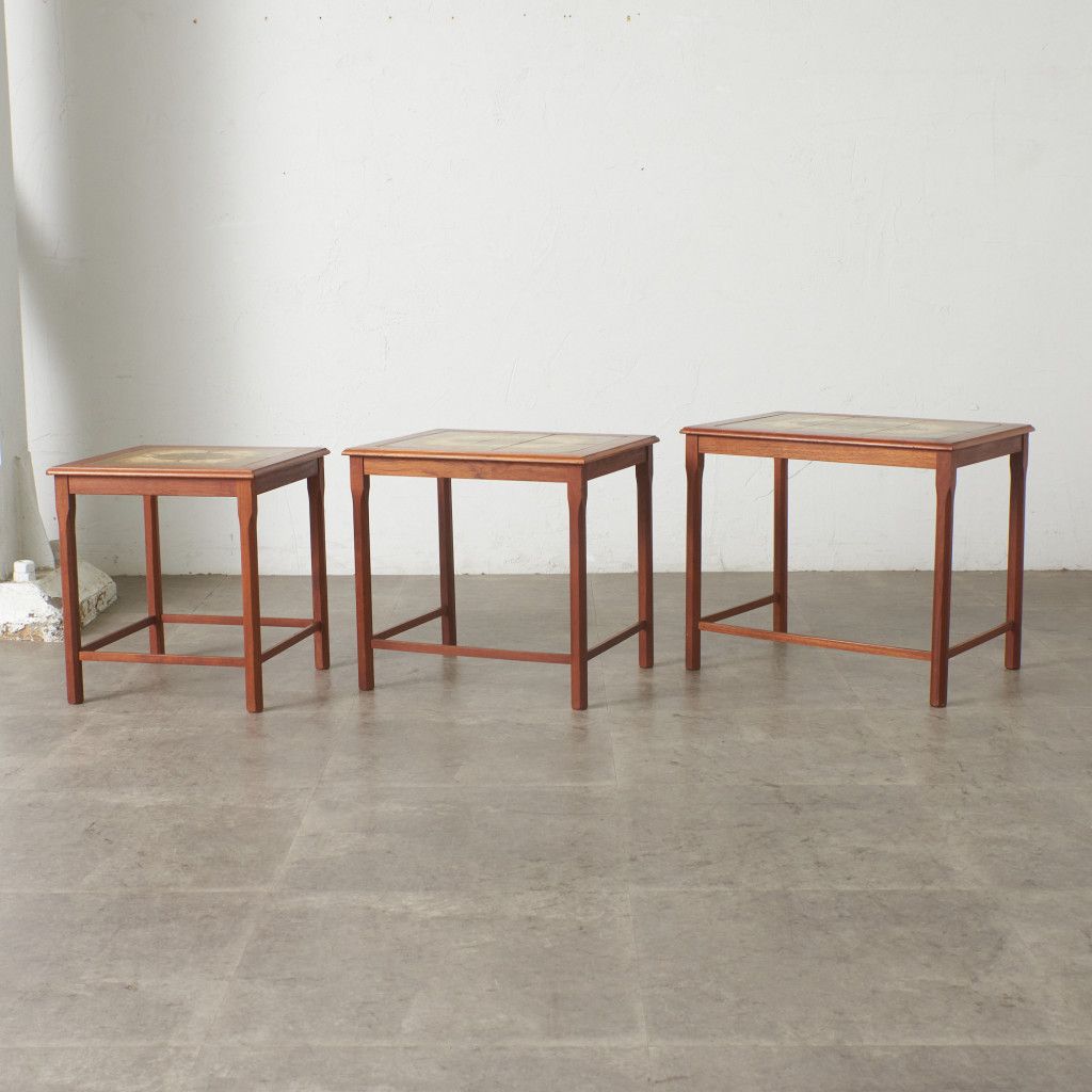 デンマーク製 TOFTEN mobelfabrikken 60s ネストテーブル タイルトップ