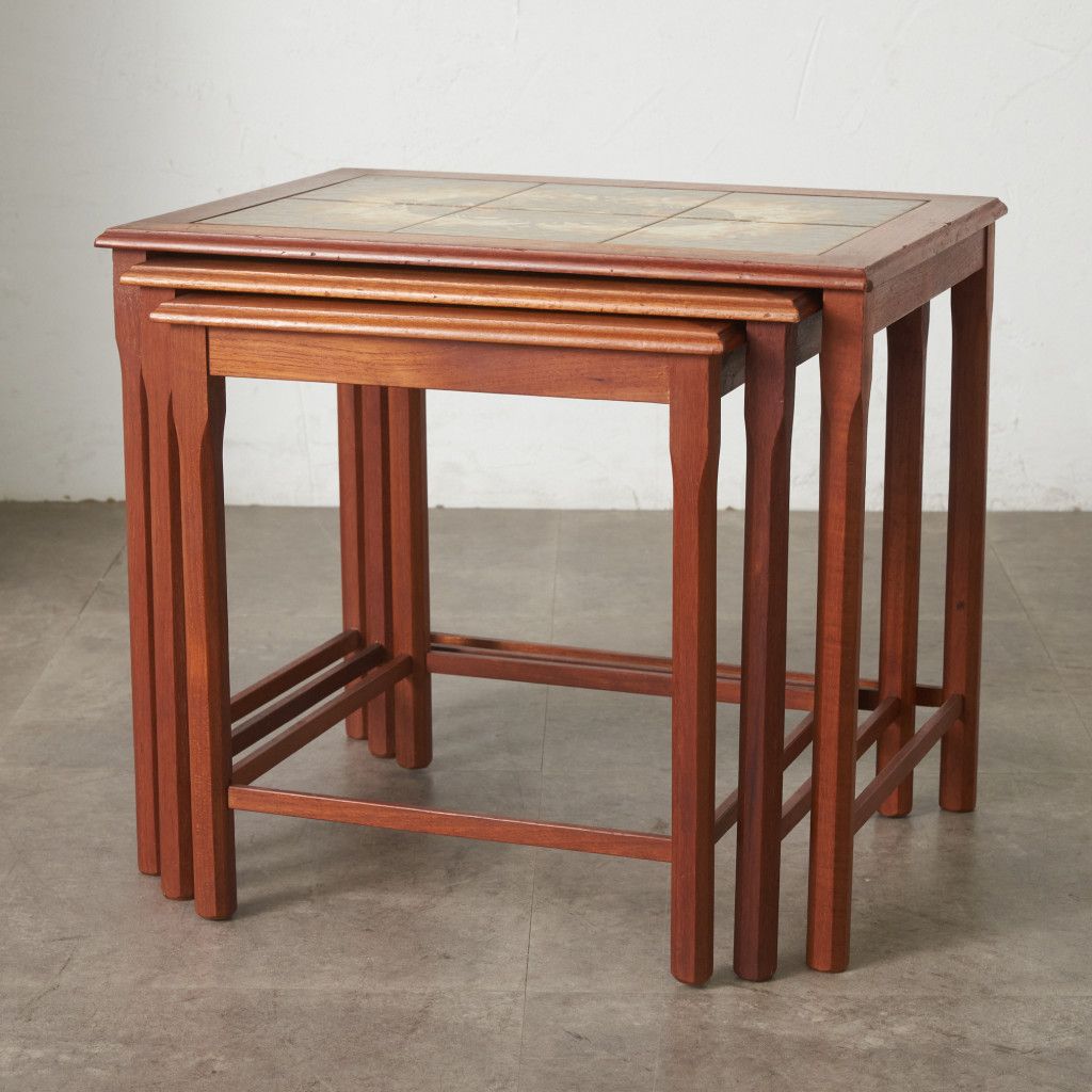 デンマーク製 TOFTEN mobelfabrikken 60s ネストテーブル タイルトップ