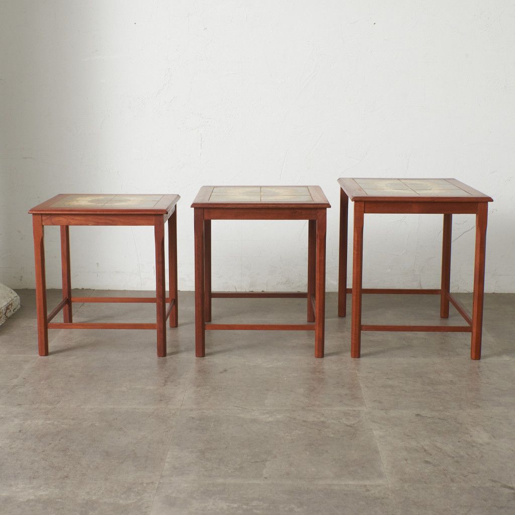 デンマーク製 TOFTEN mobelfabrikken 60s ネストテーブル タイルトップ