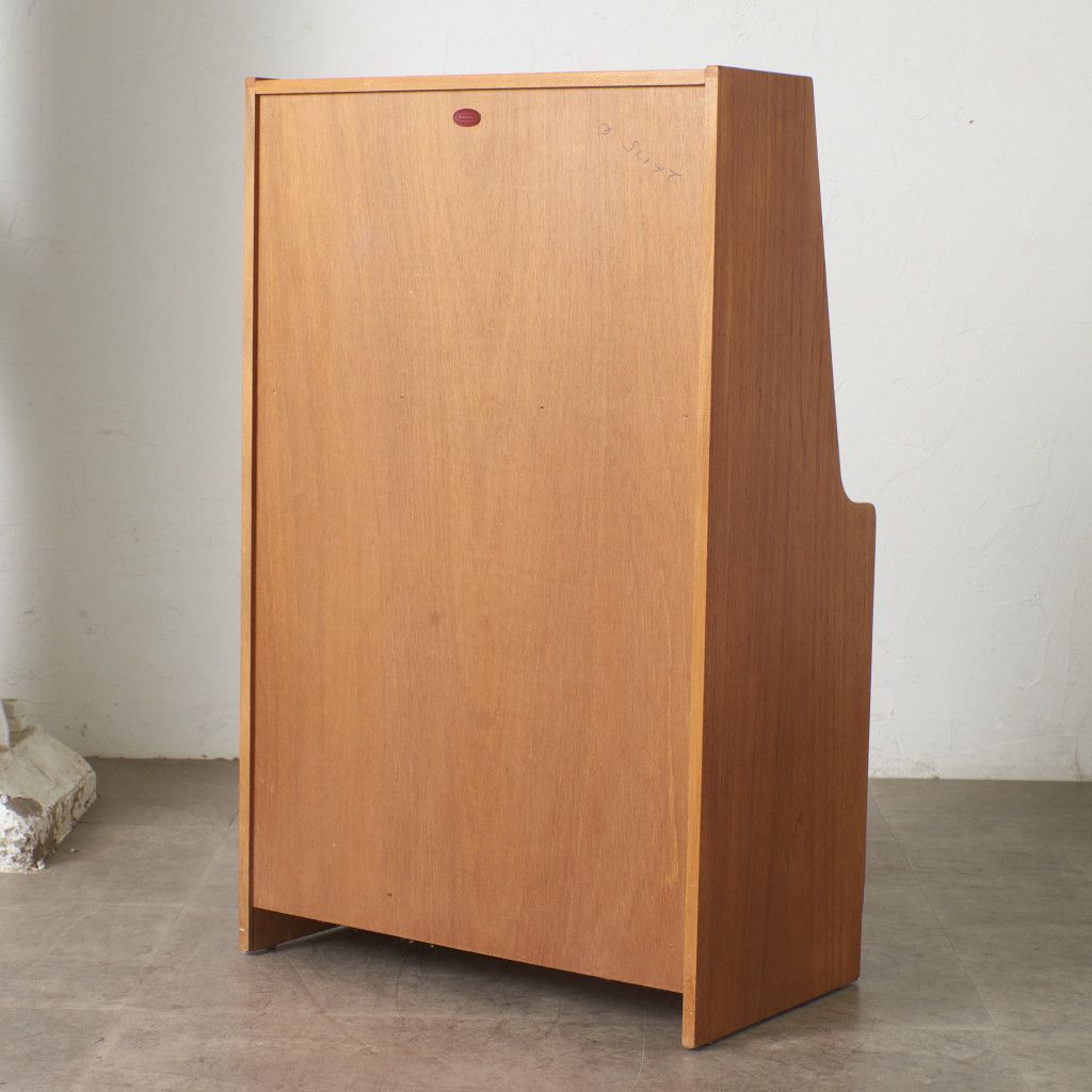 鍵付 remploy 英国 ヴィンテージ ライティング ビューロー チーク