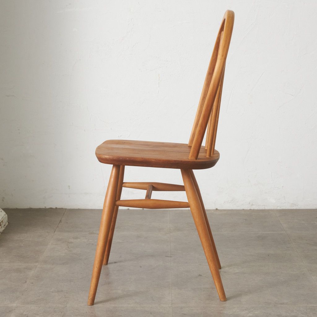 アーコール　フープバックチェア　イギリスビンテージ　ERCOL 4本　E ercol フープバックチェア 4本 スポーク アーコール ダイニングチェア