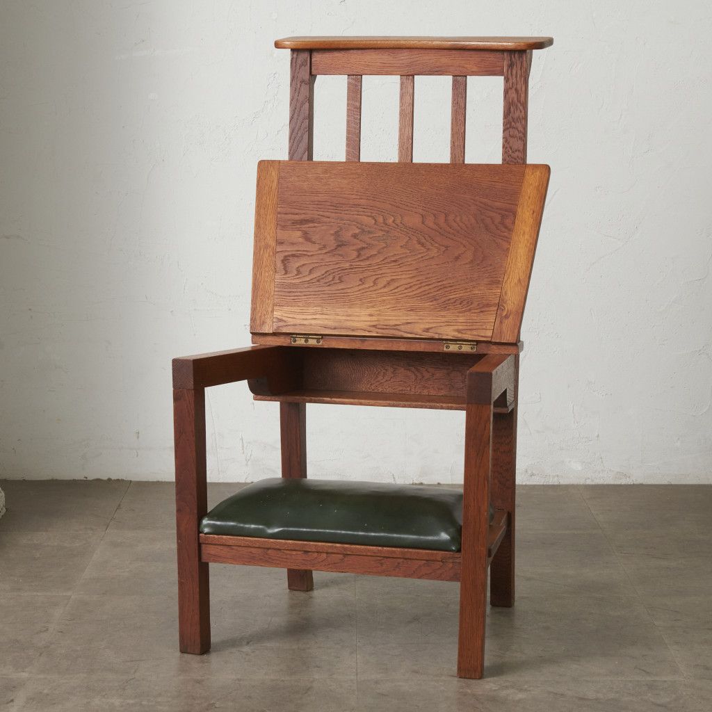 英国 アンティーク チャーチチェア 古木 チャペル 教会 椅子 オーク