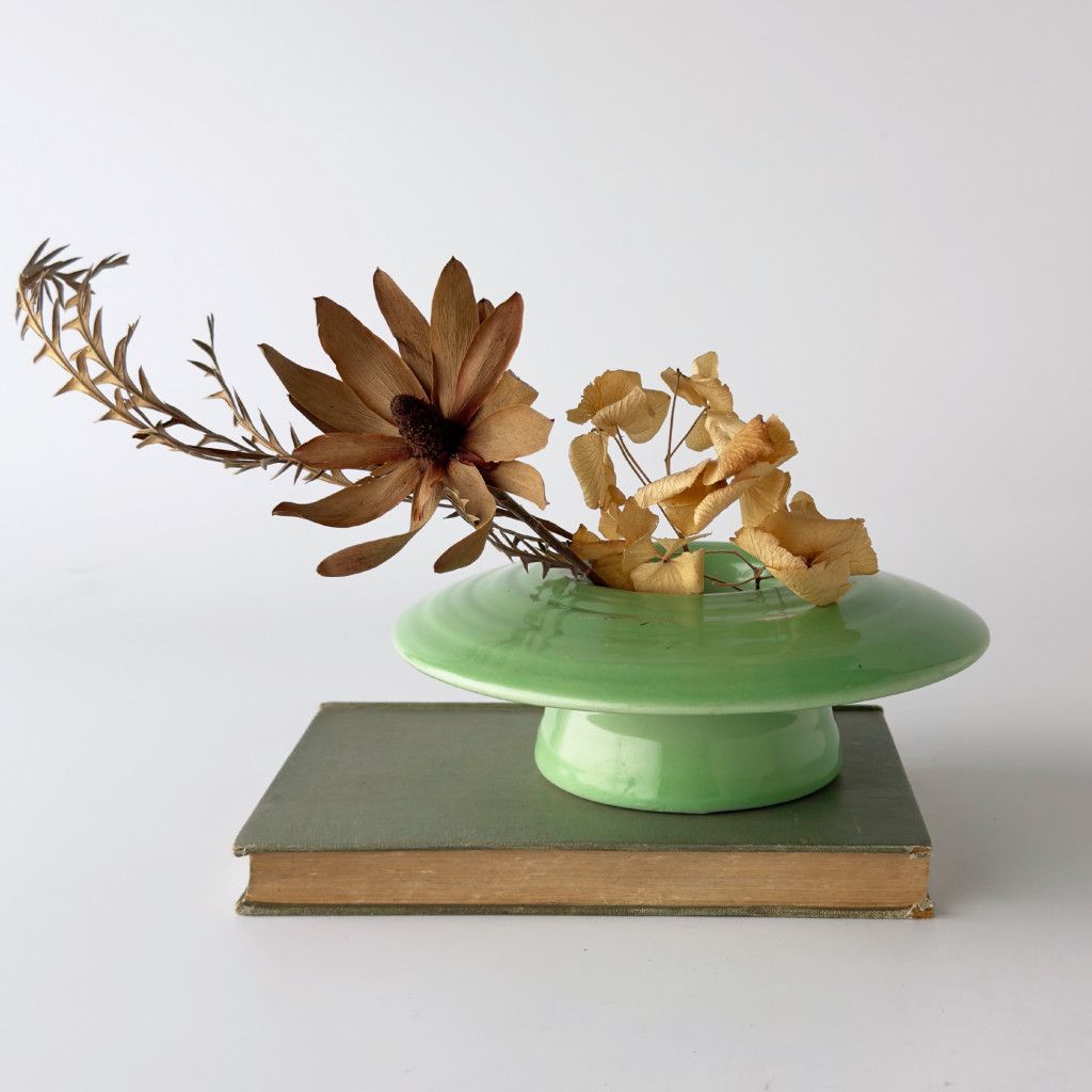 イギリス Shelley ヴィンテージ フラワーベース 陶器 花瓶 キャンドル