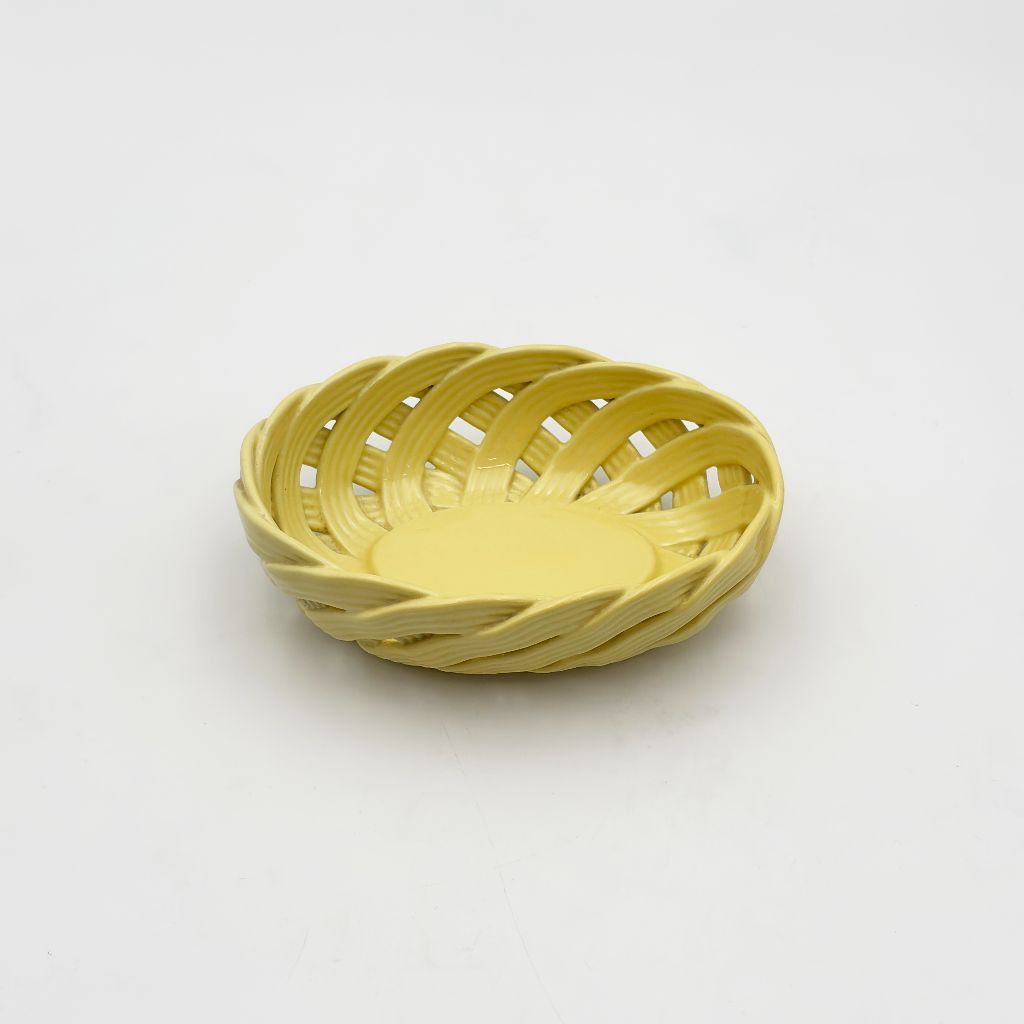 イタリア製 ヴィンテージ セラミック バスケット 陶器 お皿 雑貨 小物