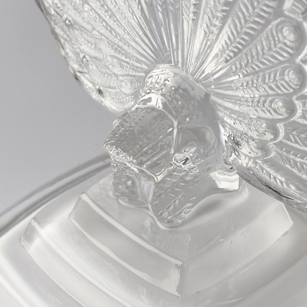 フランス CRISTAL DARQUES ヴィンテージ オブジェ 孔雀 置物