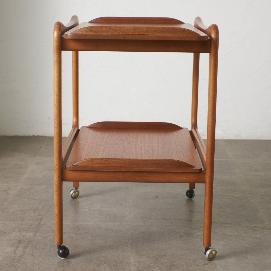 北欧ヴィンテージ　チーク材　キッチンワゴン　カトラリー収納　サイドテーブル 北欧ヴィンテージ チーク材 キッチンワゴン カトラリー収納 サイドテーブル