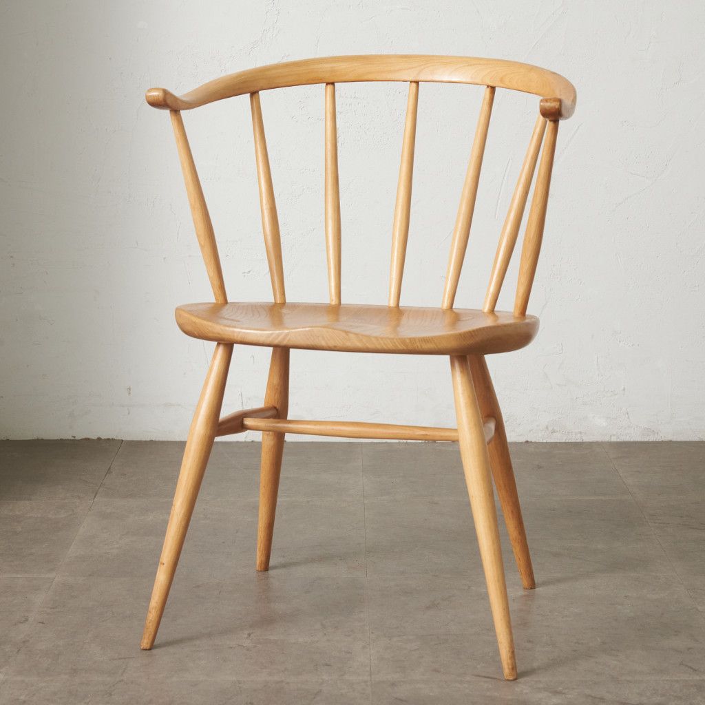 レア ERCOL 1950s カウホーン スモーカーズ チェア 英国 アーコール