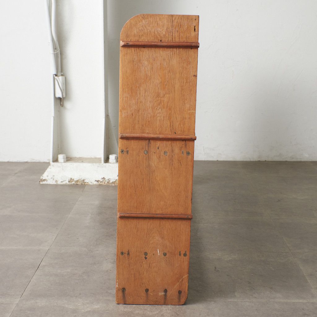 英国 アンティーク オープンシェルフ オーク 無垢材 ブックケース 4段