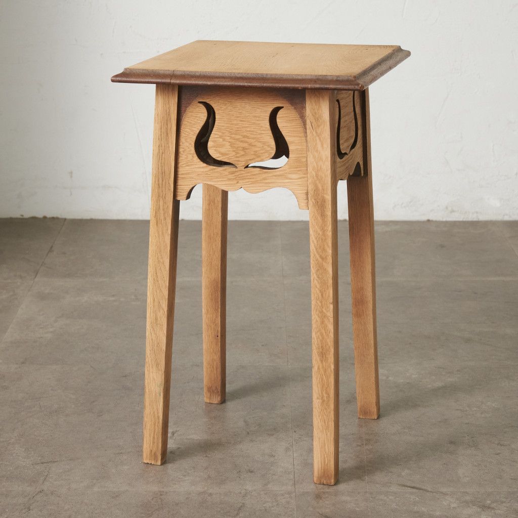 英国 アンティーク サイドテーブル オーク 木製 フラワースタンド 花台