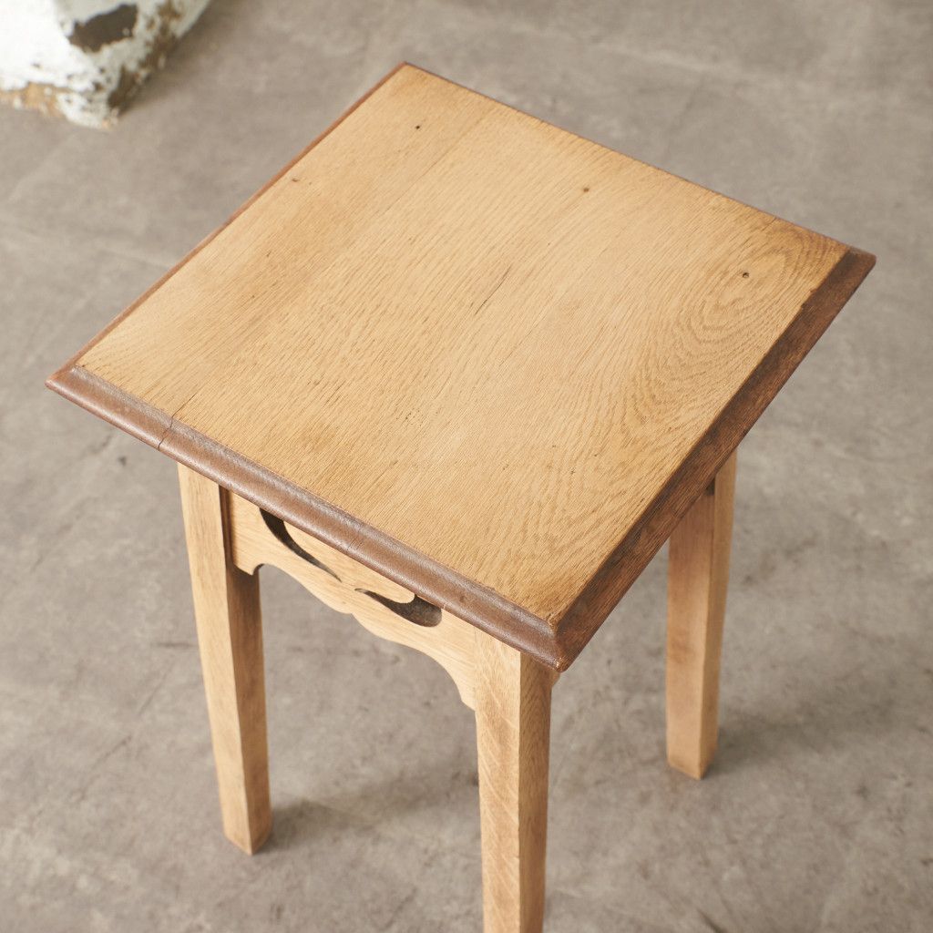 英国 アンティーク サイドテーブル オーク 木製 フラワースタンド 花台