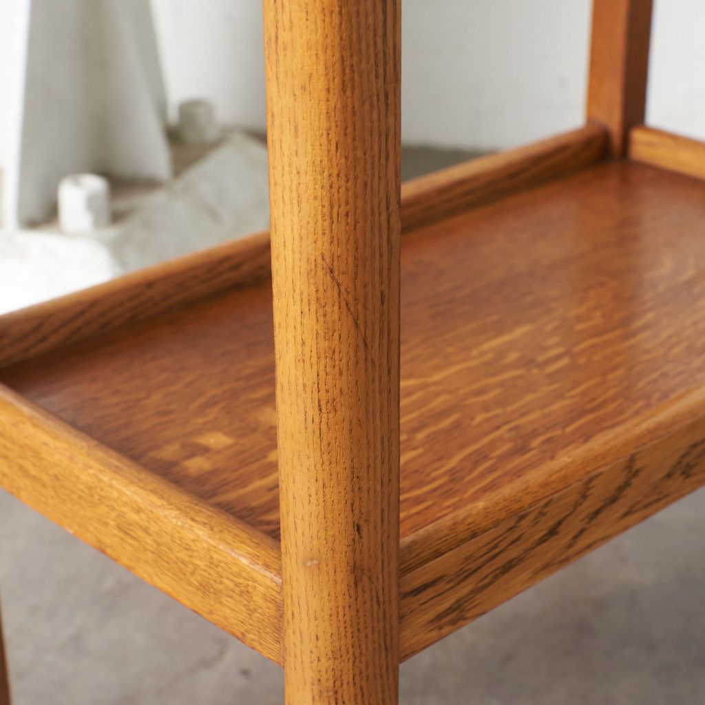 英国 アンティーク ティートローリー ドロップリーフ 木製 オーク 拡張