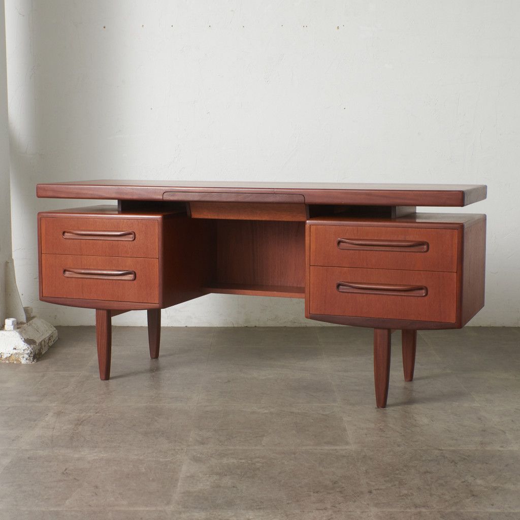 G-PLAN Fresco ヴィンテージ デスク チーク 英国 ジープラン フレスコ 北欧 モダン スタイル 両袖机 学習机 書斎 ビンテージ 93586