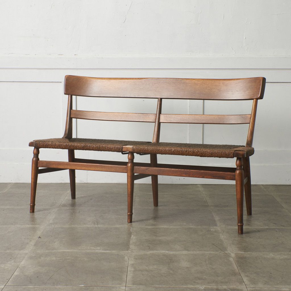 飛騨高山 柏木工 ベンチ WILDERNESS オーク 無垢材 ペーパーコード