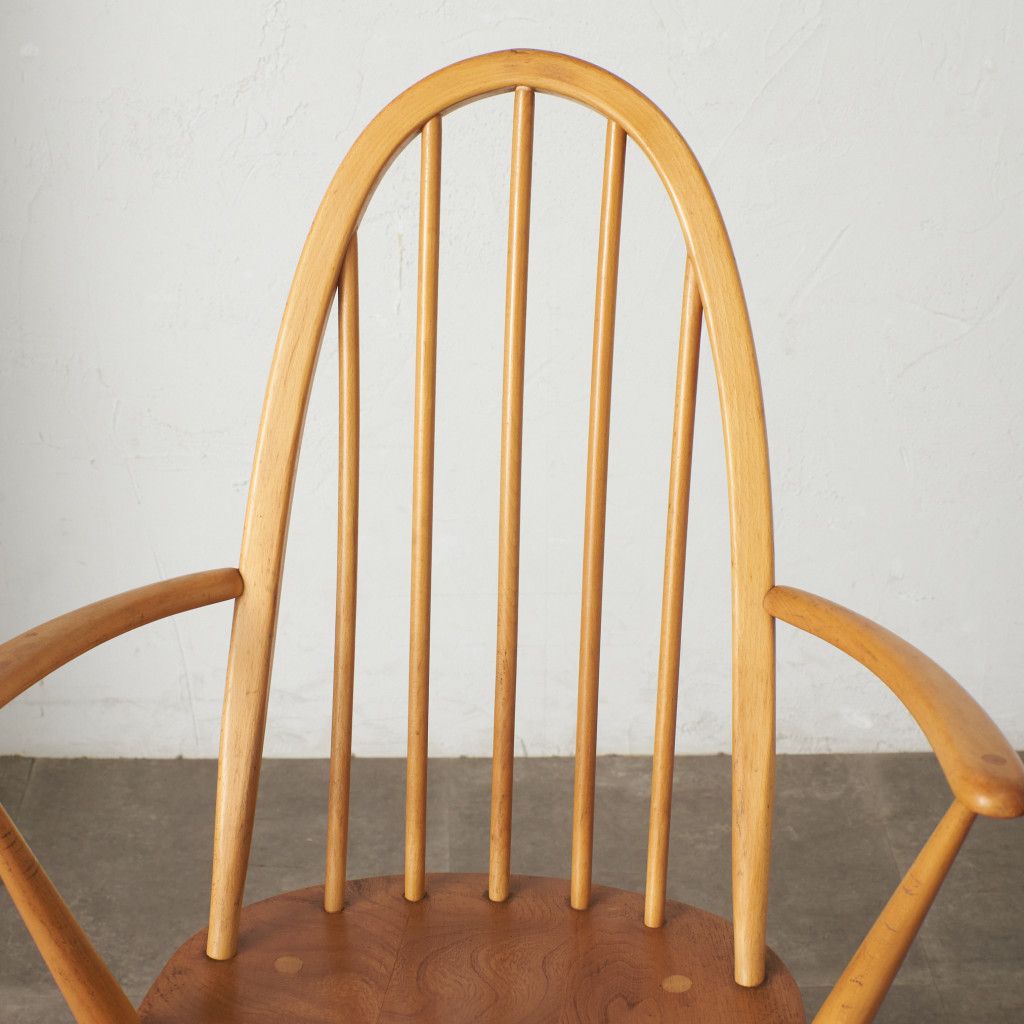 【希少】ERCOL クエーカー アームチェア　1960年代　刻印あり　アーコール イギリス アーコール ercol クエーカーアームチェア さ7-3