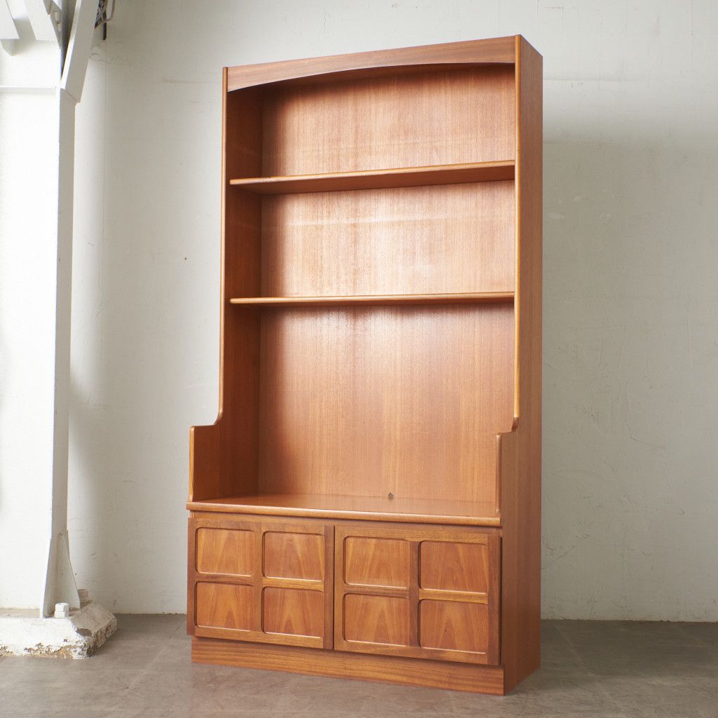 NATHAN ブックシェルフ チーク 英国 ネイサン 食器棚 飾り棚 本棚