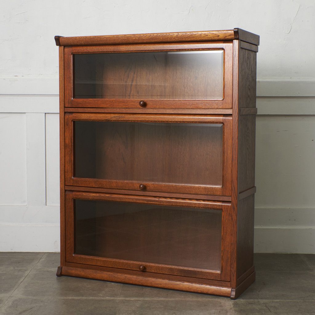 三越家具 ブルージュ フラップ扉 ブックケース 3段 Brugge 英国