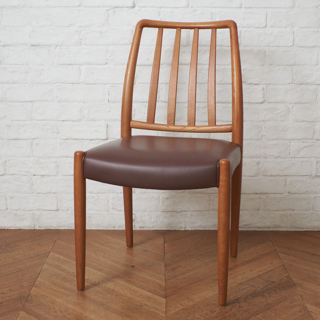 日進木工のGROWダイニングチェア（2脚セット）スレ有 日進木工 GROW ダイニングチェア Natural Brown イス チェア レザー 本