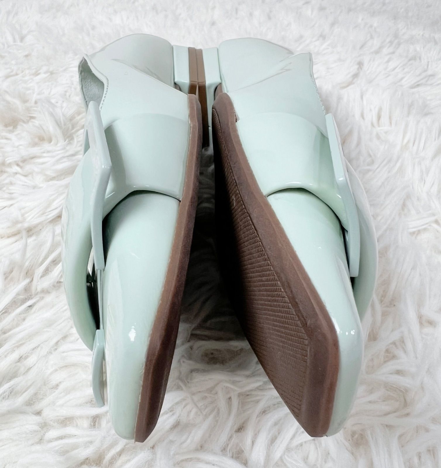 sergio rossi セルジオロッシ パンプス パテントレザーバレエフラット