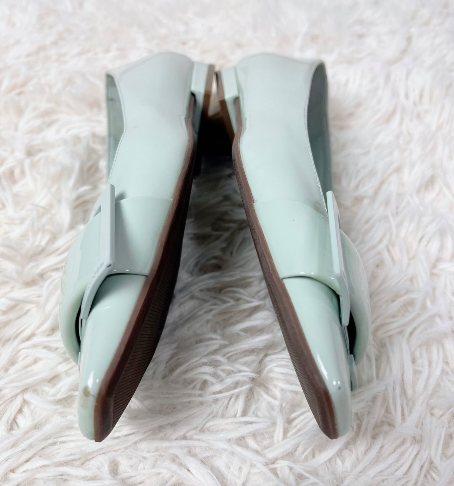 sergio rossi セルジオロッシ パンプス パテントレザーバレエフラット