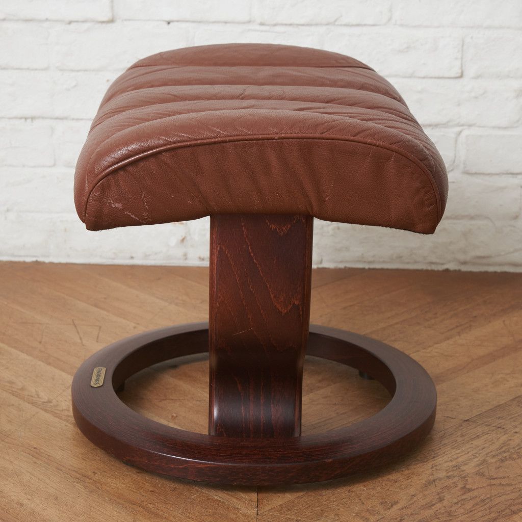 エコーネス オットマン 北欧 本革 スツール ekornes ノルウェー レザー