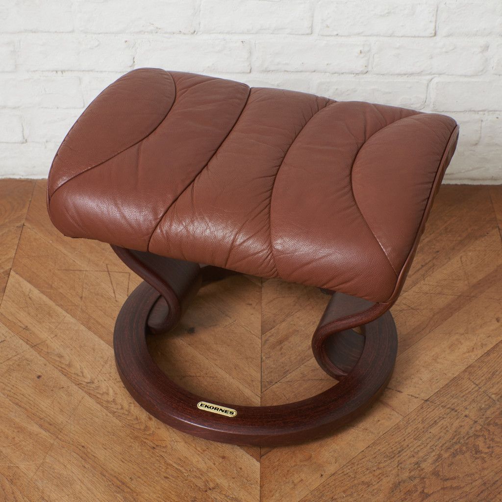 エコーネス オットマン 北欧 本革 スツール ekornes ノルウェー レザー