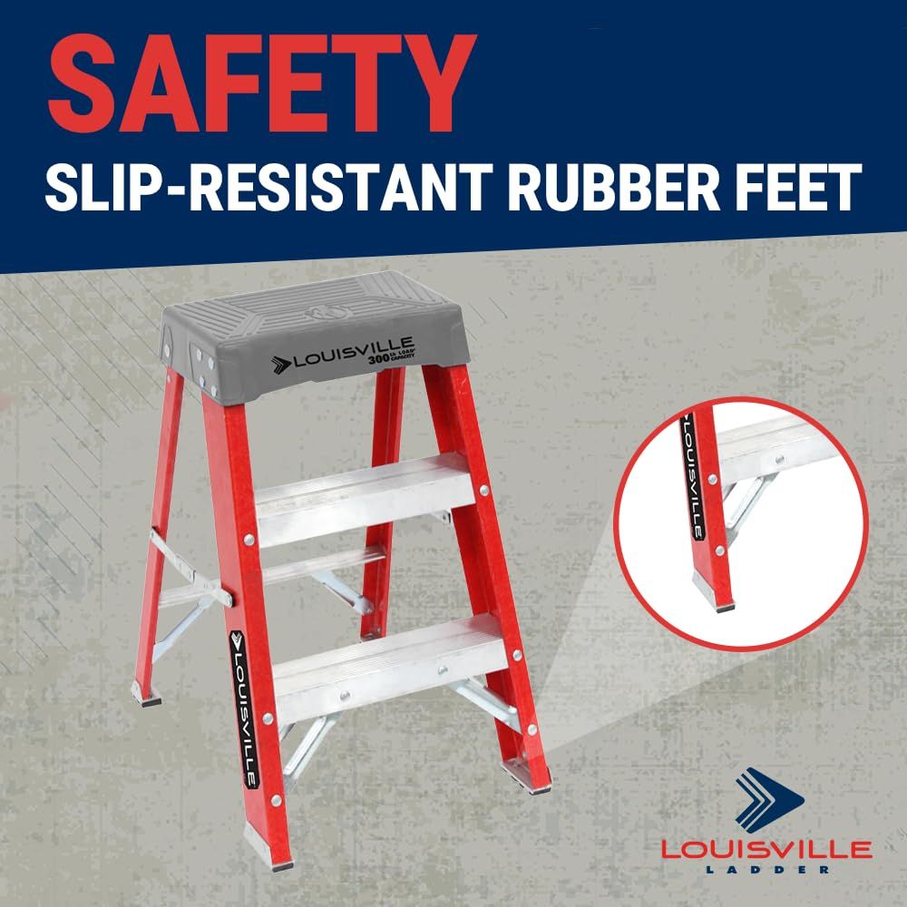  Louisville Ladder 300ポンド使用定格 グラスファイバーはしご 2 Feet オレンジ FS 1502 1 脚立 踏み台 脚立 はしご 足場