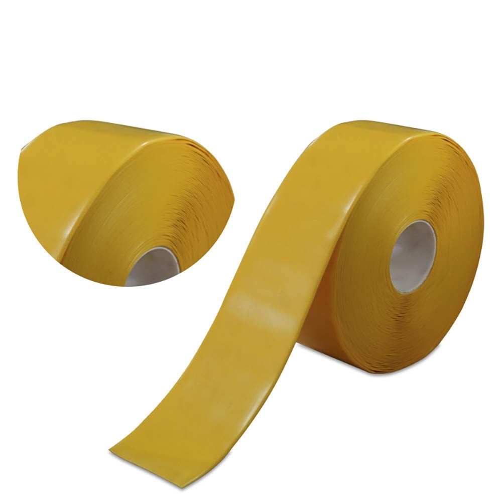  高耐久ラインテープ 黄色 サイズ 幅50 mm×30 m 厚さ1 mm 材質 PVC 両縁テーパー構造 強粘着 その他 接着 補修