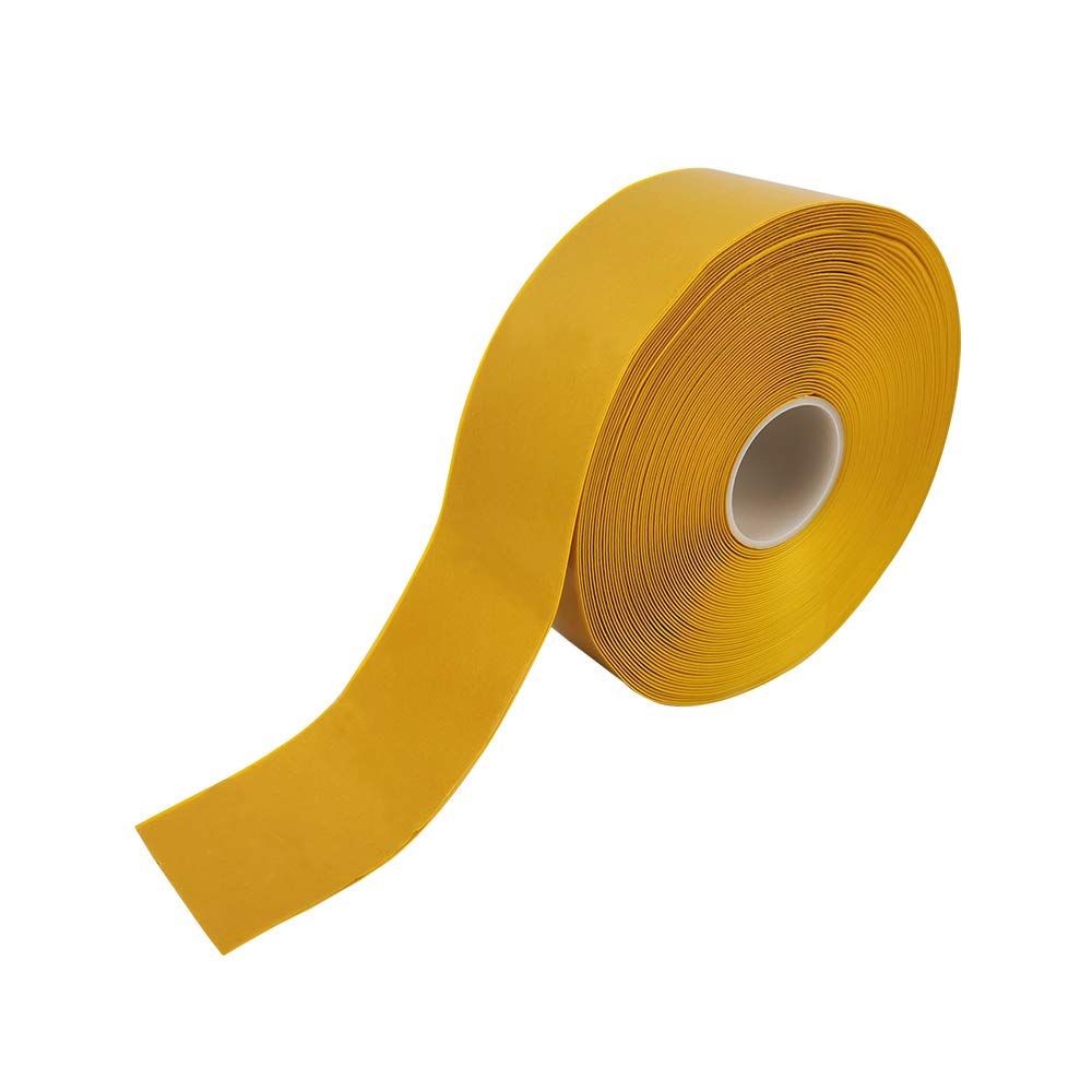 高耐久ラインテープ 黄色 サイズ 幅50 mm×30 m 厚さ1 mm 材質 PVC 両縁テーパー構造 強粘着