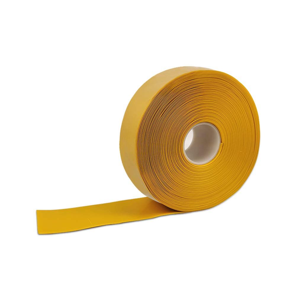 高耐久ラインテープ 黄色 サイズ 幅50 mm×30 m 厚さ1 mm 材質 PVC 両縁テーパー構造 強粘着