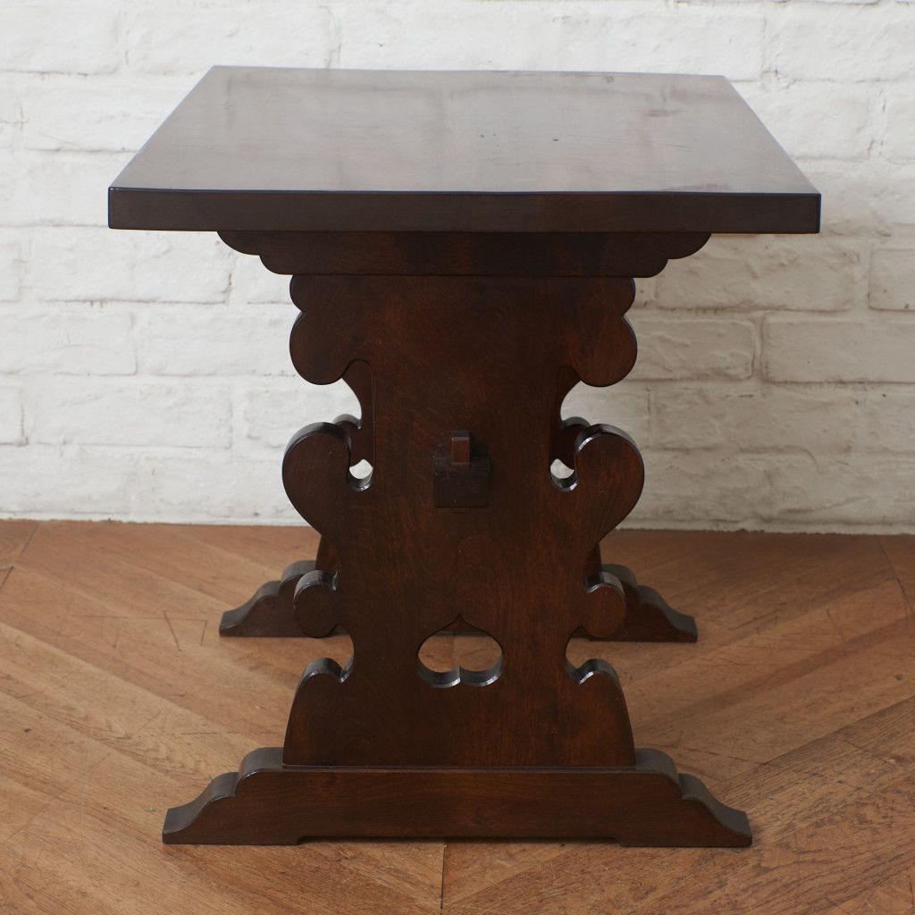 松本民芸家具　ローテーブル　サイドテーブル　アンティーク 定価13万 松本民芸家具 #14型茶卓 II サイドテーブル ミズメザクラ