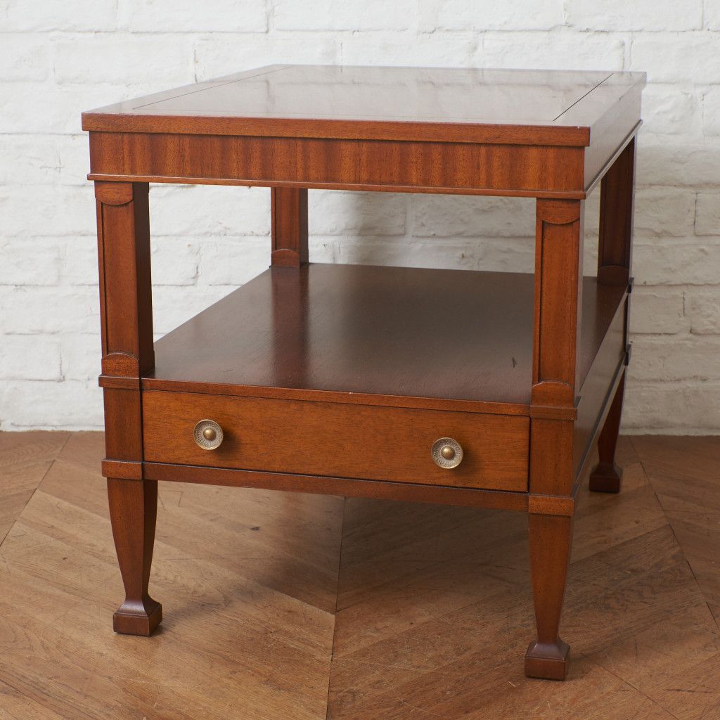 定価22万 Drexel Heritage エンドテーブル トライユン 引き出し付