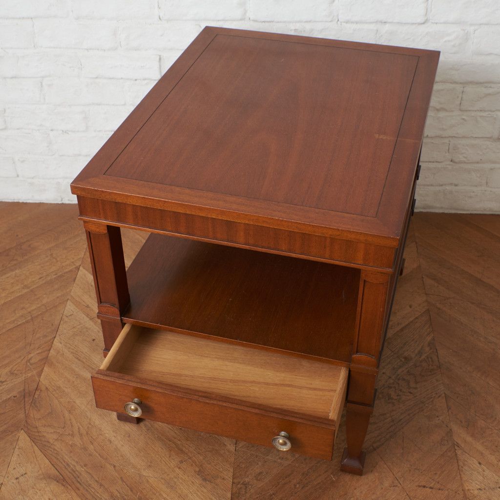 定価22万 Drexel Heritage エンドテーブル トライユン 引き出し付