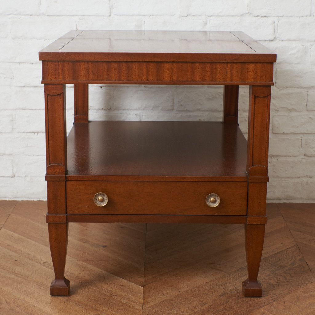 定価22万 Drexel Heritage エンドテーブル トライユン 引き出し付