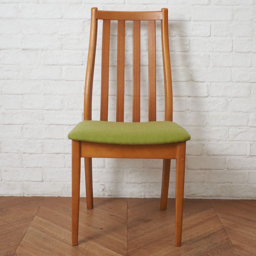 張替済 イギリス ヴィンテージ スラットバック ダイニングチェア 木製