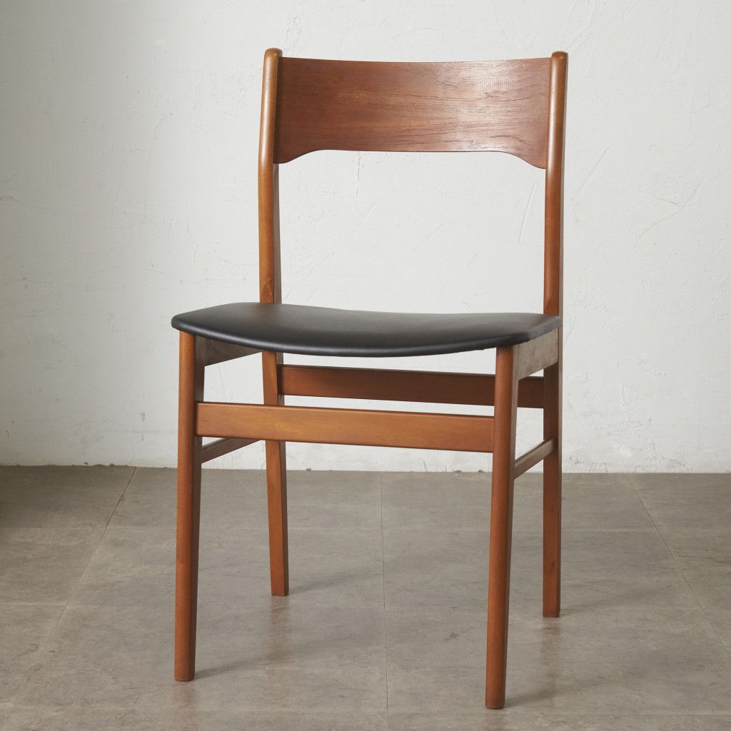 英国 ヴィンテージ ダイニングチェア 木製 椅子 チーク 天然木 北欧