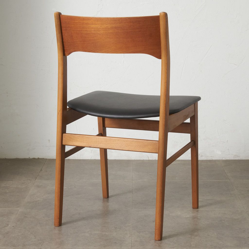 英国 ヴィンテージ ダイニングチェア 木製 椅子 チーク 天然木 北欧