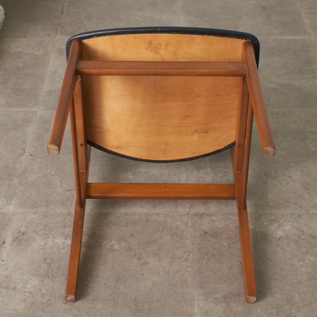 英国 ヴィンテージ ダイニングチェア 木製 椅子 チーク 天然木 北欧