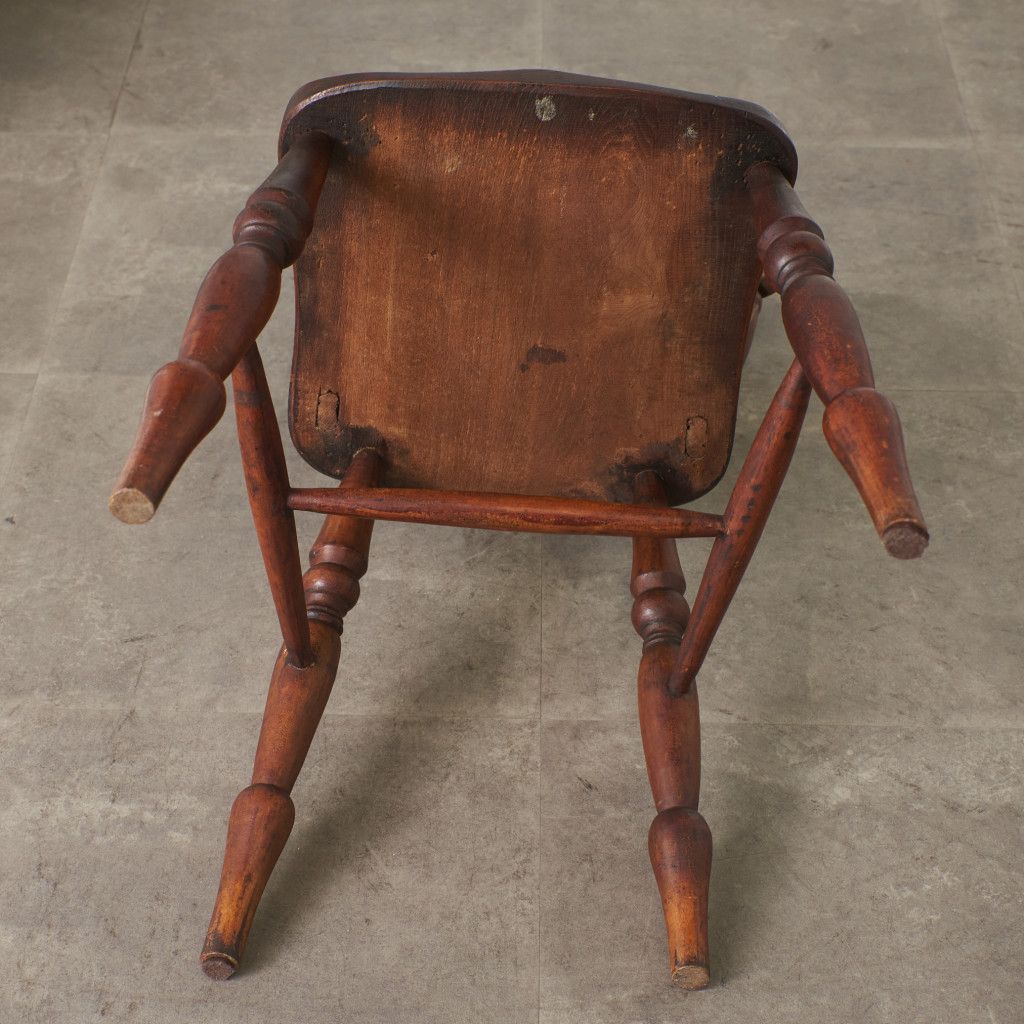 英国 アンティーク キッチンチェア エルム 無垢材 ウィンザー チェア