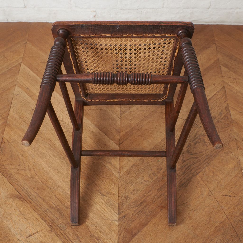 英国アンティーク　ゴシック様式木製チェア　椅子 ラタン籐張り　西洋　イギリス 英国 アンティーク ダイニングチェア 籐張り リージェンシー 様式 木製