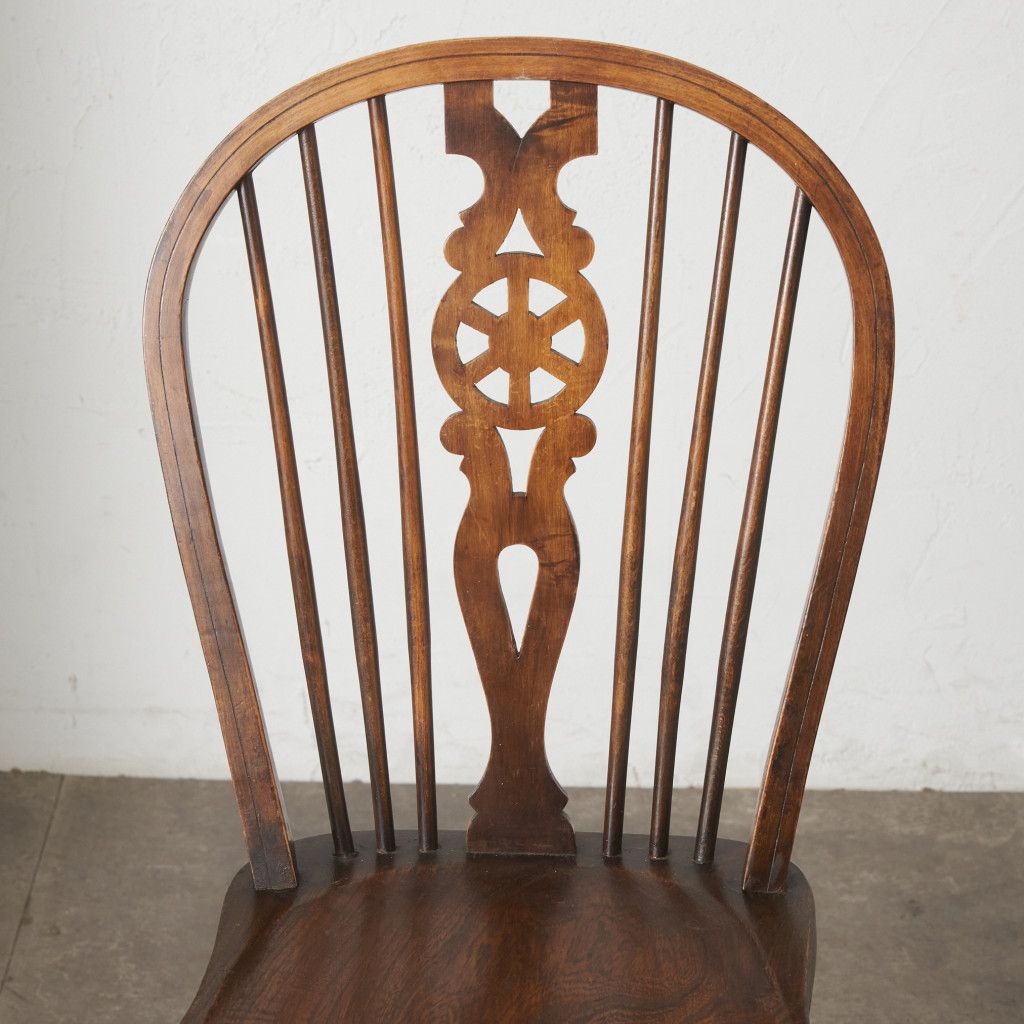 英国 クラシック ホイールバックチェア 無垢材 ウィンザーチェア 木製
