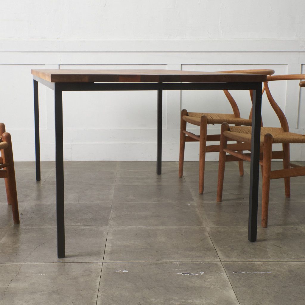 インダストリアル ダイニングテーブル ウォールナット 無垢材 テーブル