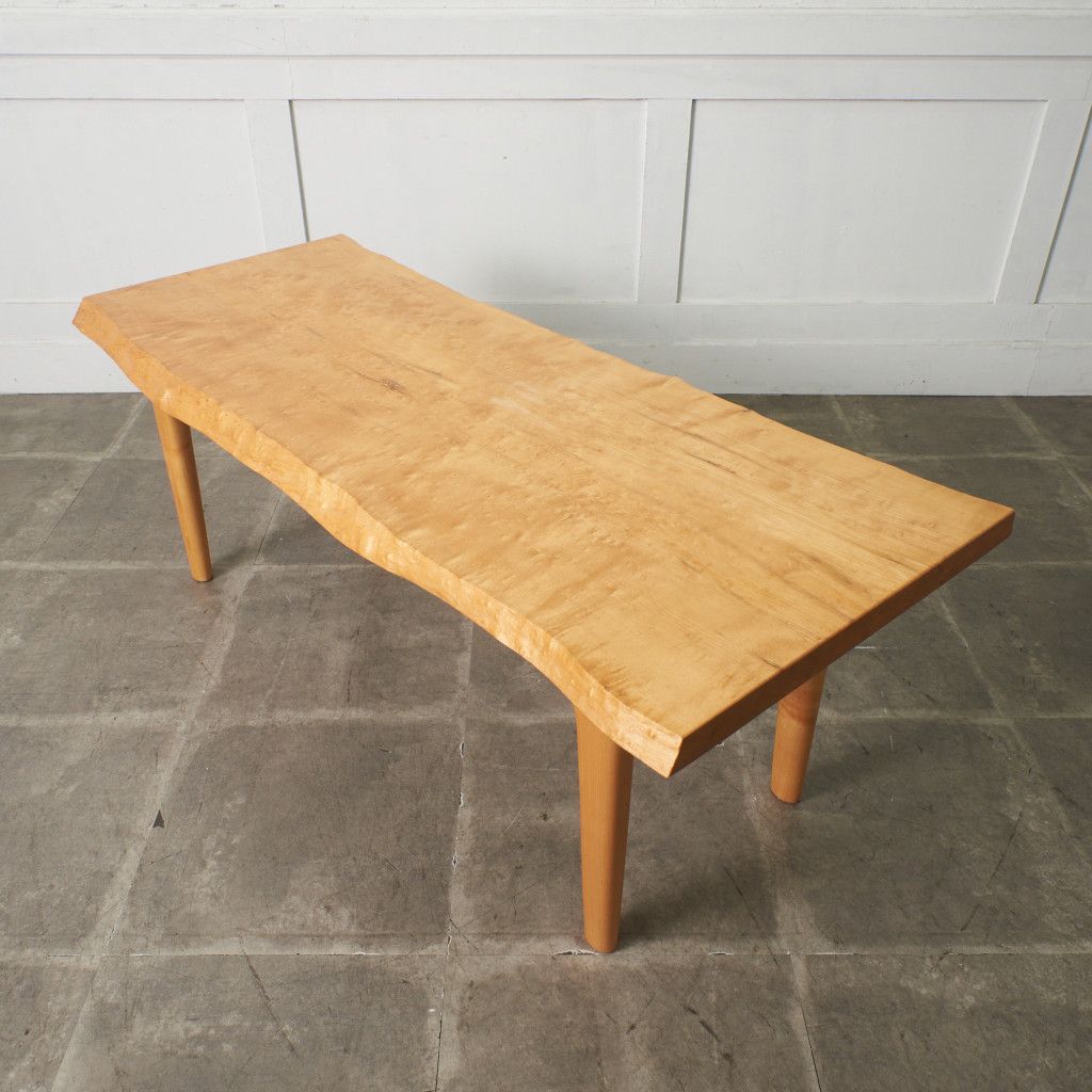 木工作家 戸田直美 栃 無垢材 天板 一枚板 センターテーブル 座卓 ロー