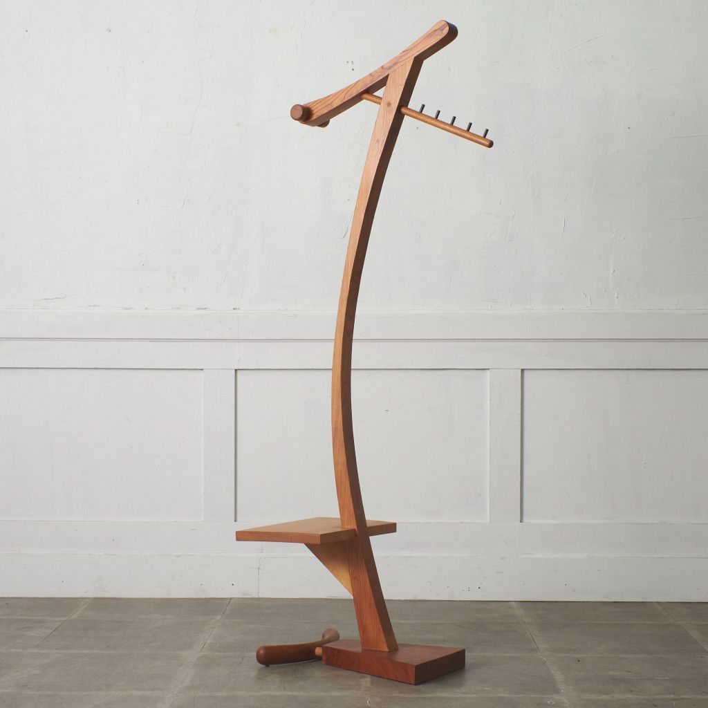 作家物 無垢材 コートハンガー 洋服掛け 帽子掛け ポールハンガー 小物