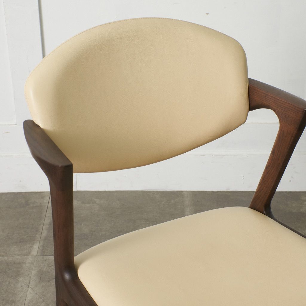 浜本工芸 アームチェア DA-8200 オーク 本革 食卓椅子 イス 肘掛け