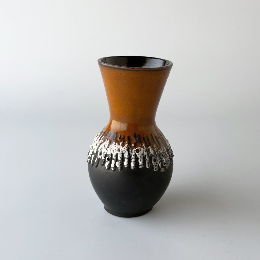 オーストリア製 Carstens ヴィンテージ フラワーベース Fat lava 花瓶