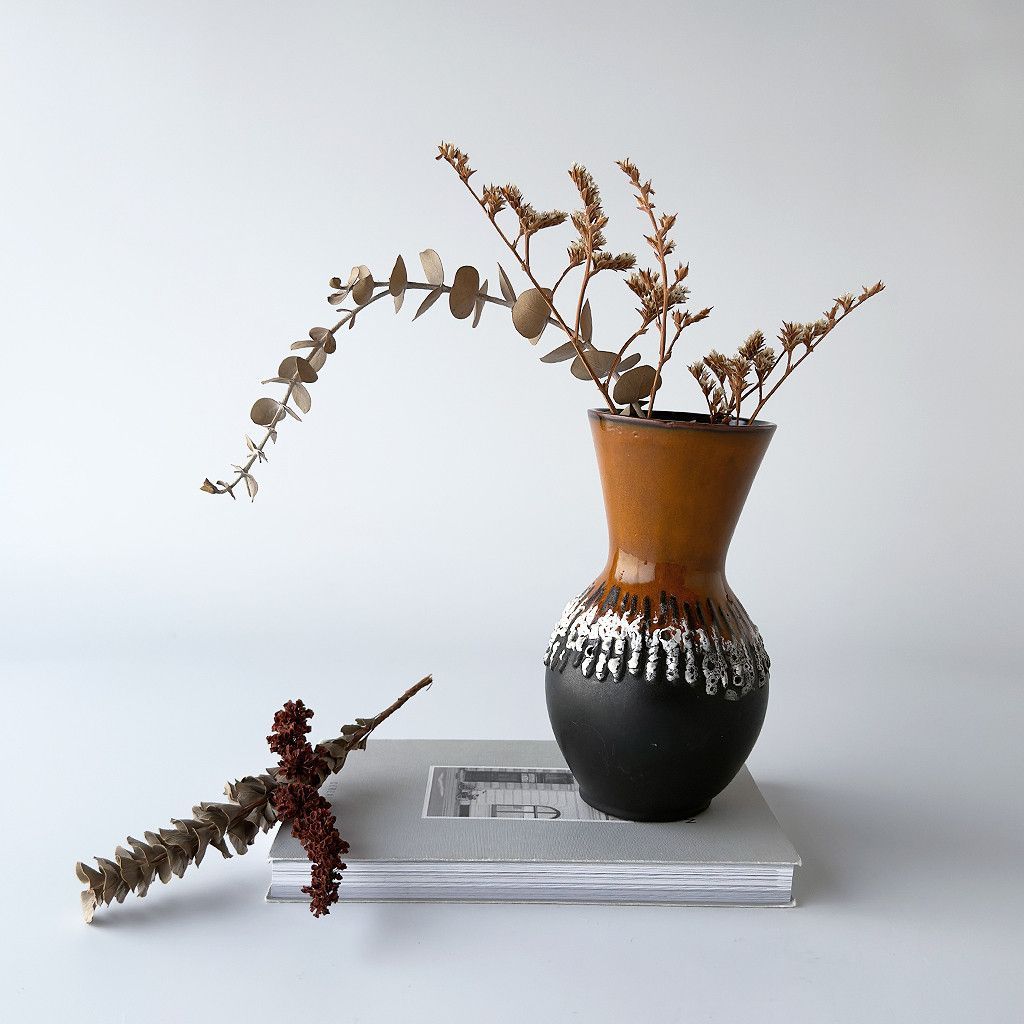 オーストリア製 Carstens ヴィンテージ フラワーベース Fat lava 花瓶